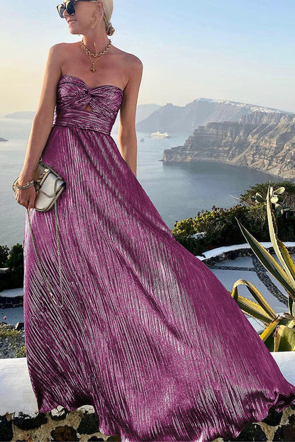 MS | Elegantes schulterfreies Glitzerkleid