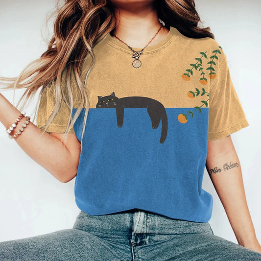 MS | Bedrucktes Katzenshirt